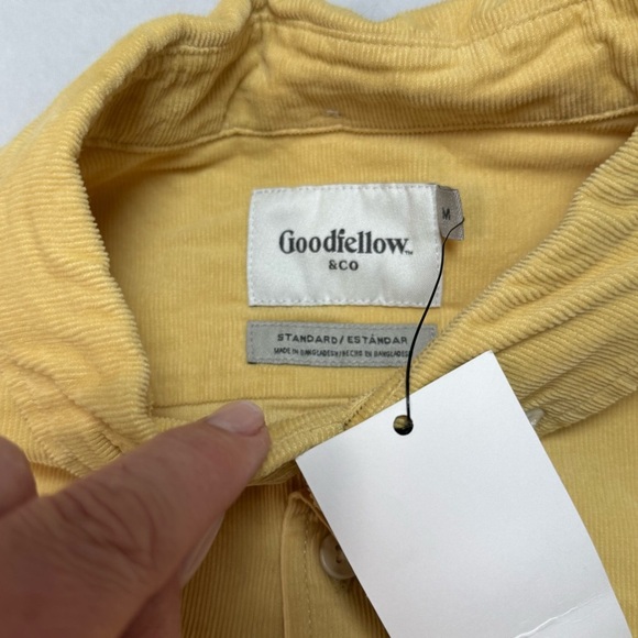 Goodfellow & Co Men's Yellow Corduroy Shirt - Picture 4 of 5